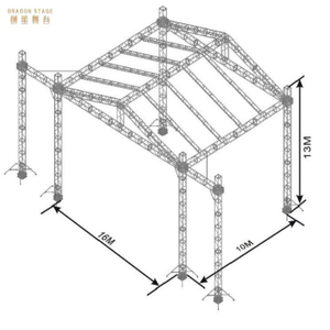 Structure de tables de toit en aluminium d'aluminium sur mesure pour événements